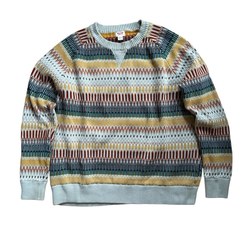 Mossimo XXL Multi-Colored 100% Cotton Crew Neck Pullover Sweater